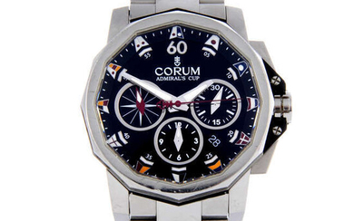CORUM - a gentleman's stainless steel Admiral's Cup Chronograph bracelet watch.
