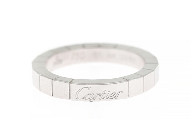 Cartier: A “Laniere” ring of 18k white gold. Serial no. AK 3986. W. 3 mm. Size 51.