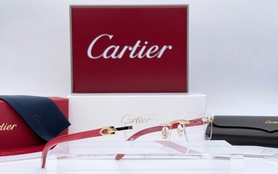 Cartier - C Decor Wood Red Tulip Gold Planted 18k - Eyeglasses