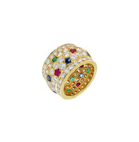 Cartier | Diamond, Ruby, Sapphire and Emerald 'Nigeria' Ring, France