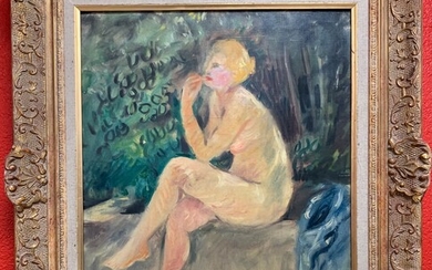 Charles CAMOIN (1879-1965) "Nu pensif" Huile sur toile signée en bas à gauche 54 x...