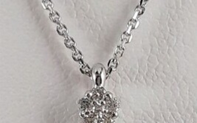 Chimento - 18 kt. White gold - Necklace with pendant - 0.26 ct Diamond