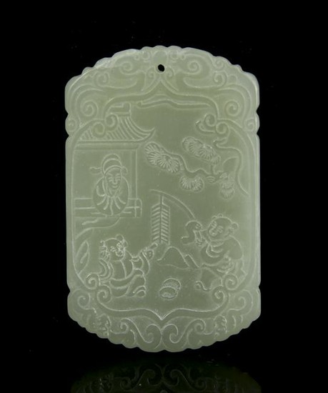 Chinese Celadon Jade Pendant