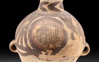 Chinese Neolithic Pottery Jar Geometric Motif