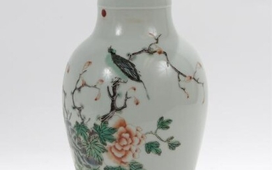 Chinese Porcelain With Bird and Flower Motif, 20th