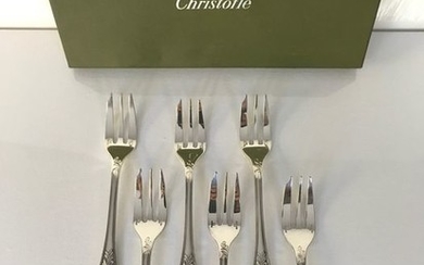 Christofle modèle Marly- Cake forks (6) - Silver plated