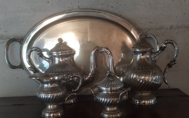 Coffee and Tea set - .800 silver - Italy - 1920-1949