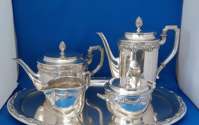 Coffee and tea service (5) - .830 silver - Scandinavia - Early 20th century