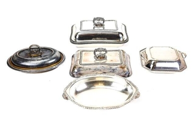 Collection Vintage Silver Plate Covered Dishes