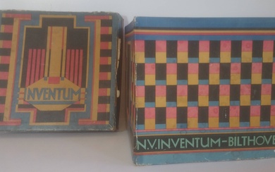 [Commercial art]. Cohen, Fré. "Inventum". Board box, ±22,5(l.)x23(w.)x20(h.) cm., Bilthoven,...