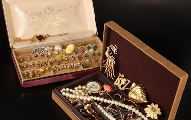 Costume Jewelry Collection Including Vintage, Barbie and Sterling