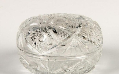 Crystal Cut Glass Candy Bowl And Lid