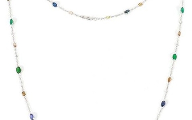 DIAMONDS, GOLD, BY THE YARD NECKLACE L 28.0"