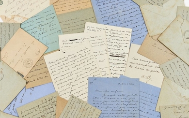 DUMAS, Alexandre fils (1824-1895) Réunion de 53 lettres et 20 cartes autographes, la plupart signées