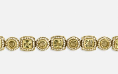 David Yurman, Diamond and lemon quartz bracelet