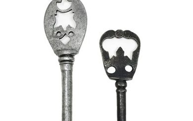 Deux clés. 17, 2 - 14, 1 cm - Lot 37 - Art Richelieu