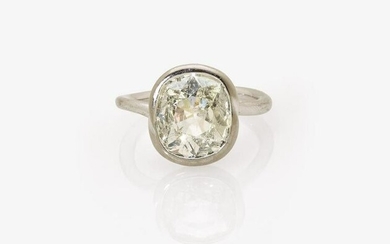Diamond Solitaire ring Paris, 2nd half 20th century