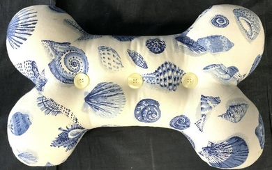 Dog Bone Pillow W Shell Detail & Buttons