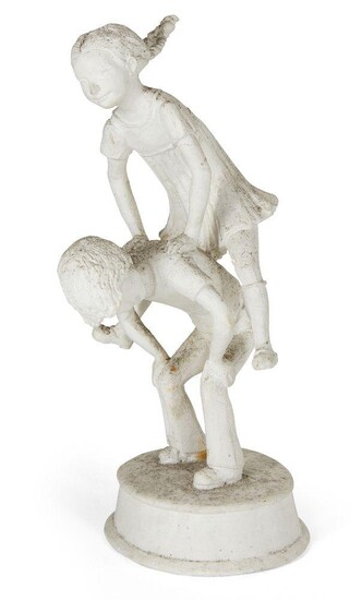 Donated to the Royal Society of Sculptors: Freda Skinner FRBS, British 1911-1993 - Children playing; plaster, signed on base, H25 x W12 x D9.5 cm (ARR) Note: the artist was Head of Sculpture at the Wimbledon School of Art 1945-1971.