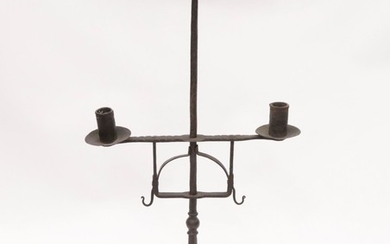 EARLY HAND WROUGHT CANDLE HOLDER