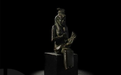 Egyptian Isis with Horus Statuette