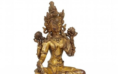 Elegant figure of the Green Tara