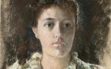 Emile Claus Belgium / 1849 - 1924 Portrait of a young woman (1891)