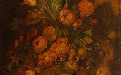 European School, 20th century- Still life of flowers; oil on panel, 50.5 x 40.5 cm (VAT charged on hammer price)
