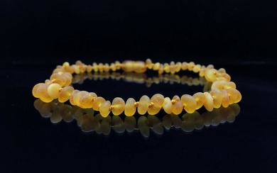 Exquisite Amber Necklace made from Oval shaped Amber