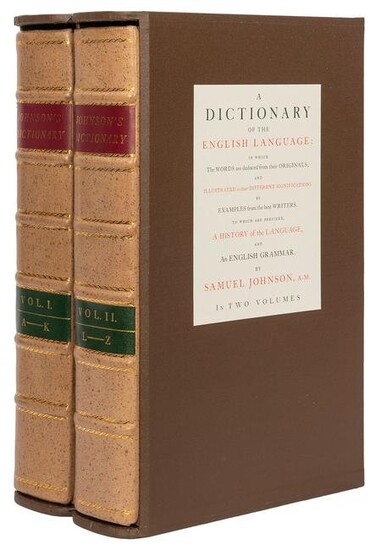 [FOLIO SOCIETY]. JOHNSON, Samuel. A Dictionary of the