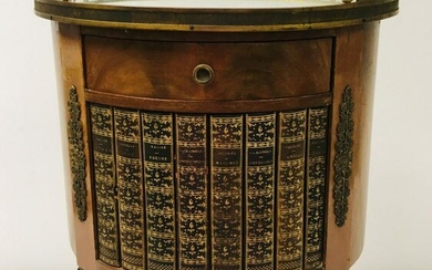 FRENCH LOUIS XVI STYLE FAUX BOOK SIDE TABLE