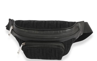 Fendi Black FF Motif Mesh Belt Bag