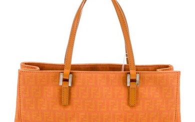 Fendi - Tote Piccola Monogrammata FF Zucchino Arancione - Handbag