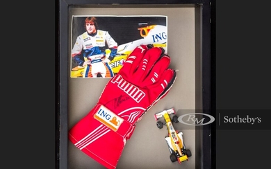 Fernando Alonso Race Worn and Signed Gloves