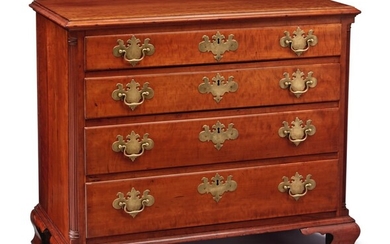 Fine Chippendale Figured Cherrywood Chest of Drawers, Pennsylvania, circa 1775