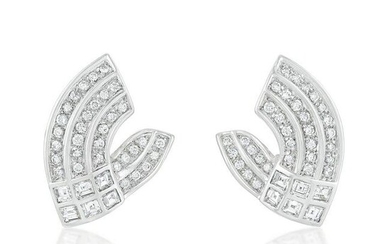 Fine Diamond Clip Earrings
