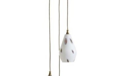 F.lli Toso Suspension lamp with three lights. Murano