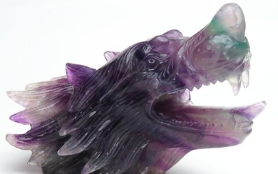 Fluorite Exceptional crystal purple green fluorite wolf - 17.3×17×11 cm - 1360 g