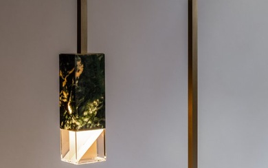 Formaminima - Table lamp - Lamp/Two Green - Colour Edition - Brass, Glass, Marble, Porcelain