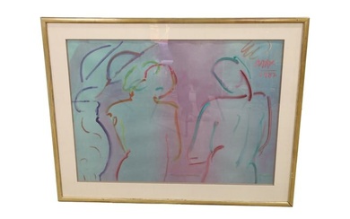 Framed Signed Peter Max Watercolor