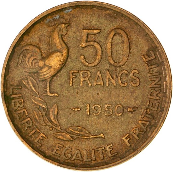 France - 50 Francs 1950 Guiraud - GENI AU 50 - Bronze-Aluminum