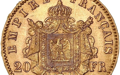 France. Napoléon III (1852-1870). 20 Francs 1866-A, Paris