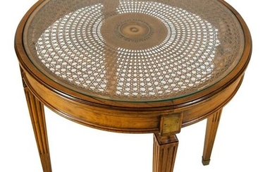 French-Style Cameo Glass Top Table
