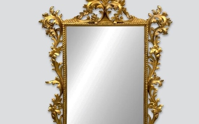 法式木雕刻镜子十八世纪 French Wood Engraved Mirror, 18th Century 160 x100x...
