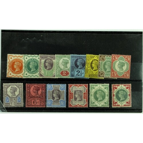 GB - QV 1887-92 and 1900 Jubilee issues Unmounted mint, SG19...