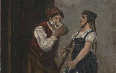 GERMAN SCHOOL (19th Century,), Two figures with