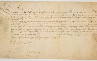 GRENIERS A SEL. 1588. Quittance signée «René... - Lot 37 - Vermot et Associés