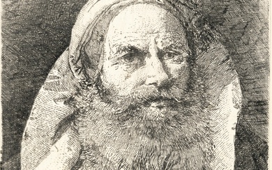 Giovanni Domenico Tiepolo (1727 - Venedig - 1804) – Bärtiger Greis mit kleinem Turban