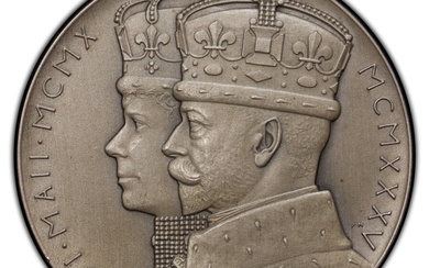 Great Britain: , George V silver Specimen "Silver Jubilee" Medal 1935 SP64 PCGS,...
