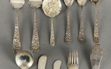 Group of 11 Stieff and S. Kirk and Son Sterling Silver Utensils